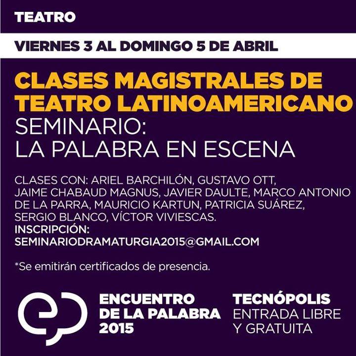 CLASES MAGISTRALES DE TEATRO LATINOAMERICANO